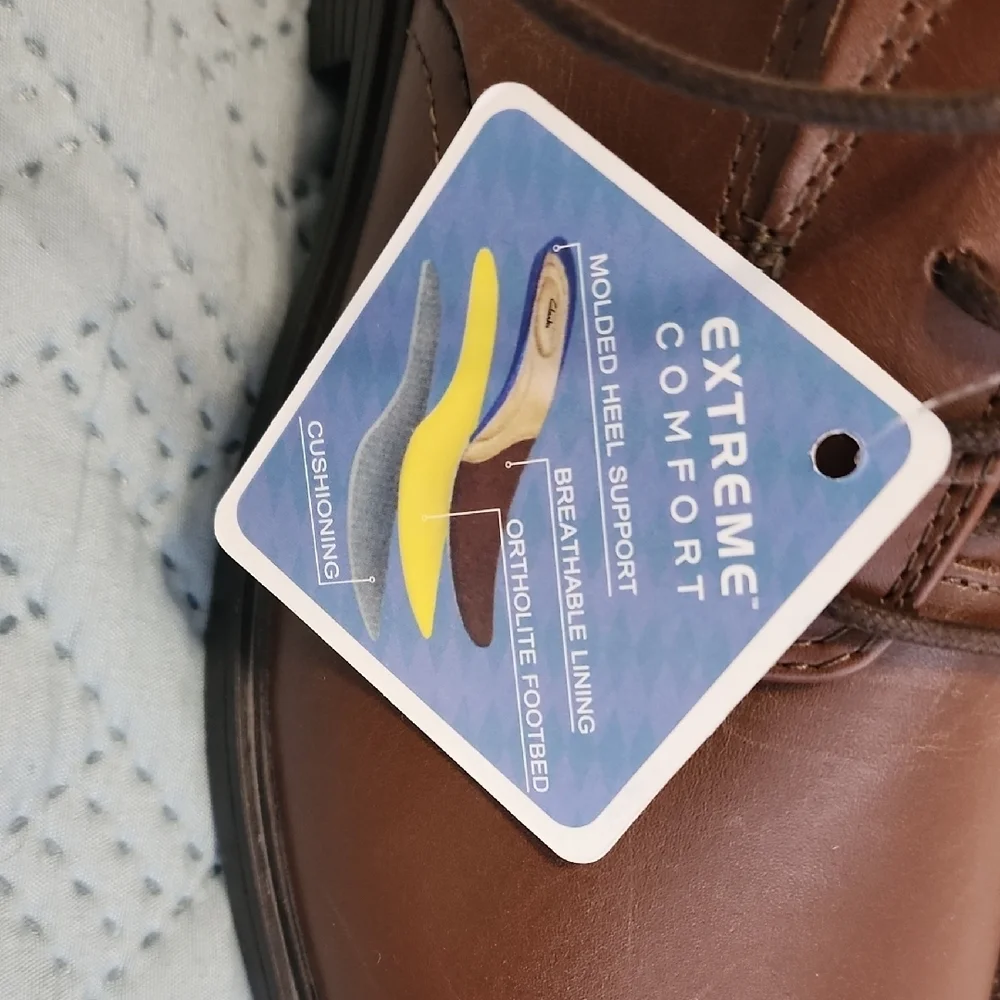 Clarks Tan Leather Men's Oxfords